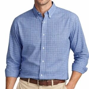 Brooks Brothers Button Down Shirt Mens XXL Blue Madison Fit Supima Cotton Check